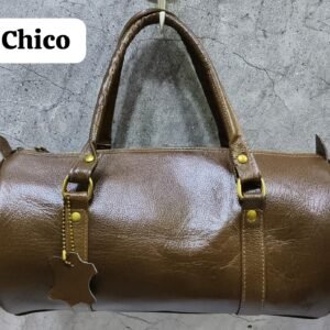 Leather Craft Pure Leather Duffle Bag With Chico Color