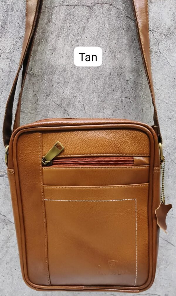 Leather Craft Premium Leather Messenger Bag With Tan Color