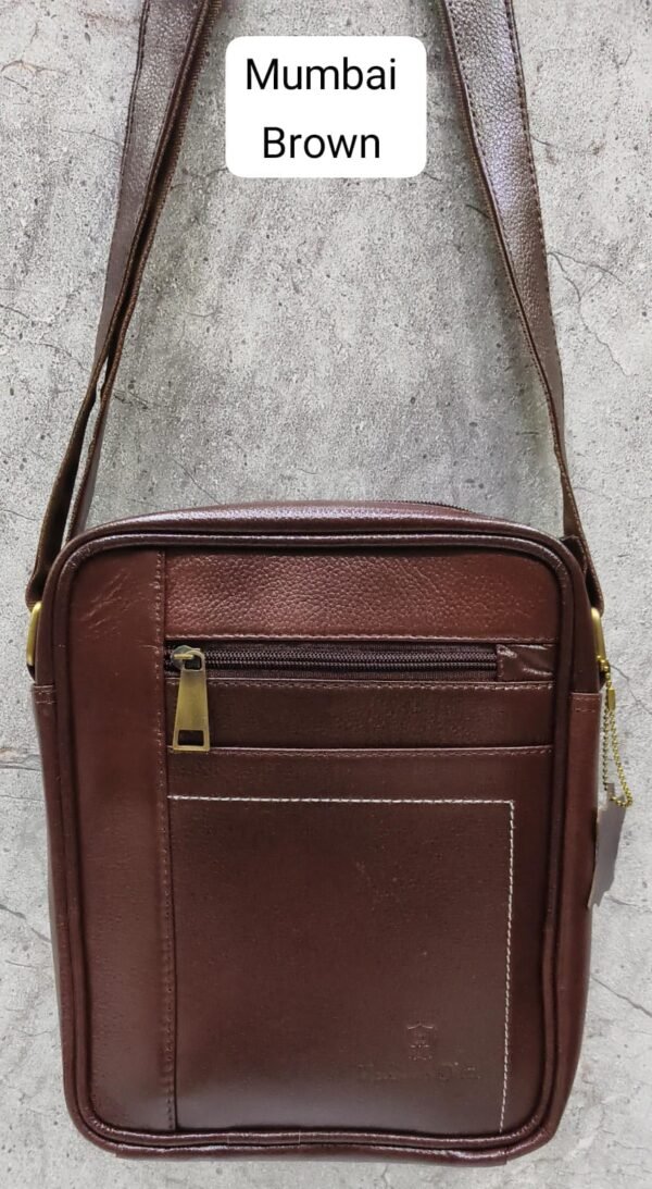 Leather Craft Premium Leather Messenger Bag With Mumbai Brown Color