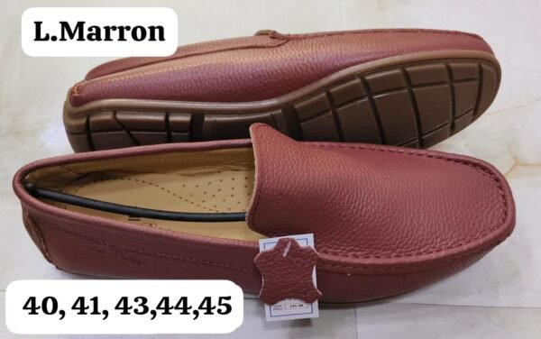 Leather Craft Light Marron Leather Loafers For Men