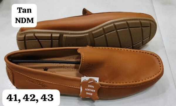 Leather Craft Tan NDM Leather Loafers For Men