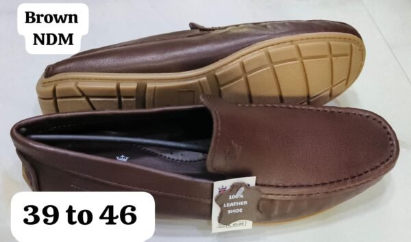 Leather Craft Brown NDM Leather Loafers For Men