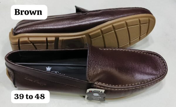Leather Craft Brown Leather Loafers For Men