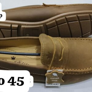 Leather Craft Khaki Oilpulup Leather Loafers For Men