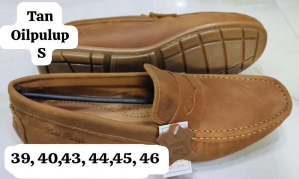 Leather Craft Tan Oilpulup Leather Loafers For Men
