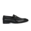 GENUINE LEATHER MEN'S CALABRIA BLACK BUCKLE SLIP-ONS - Image 7