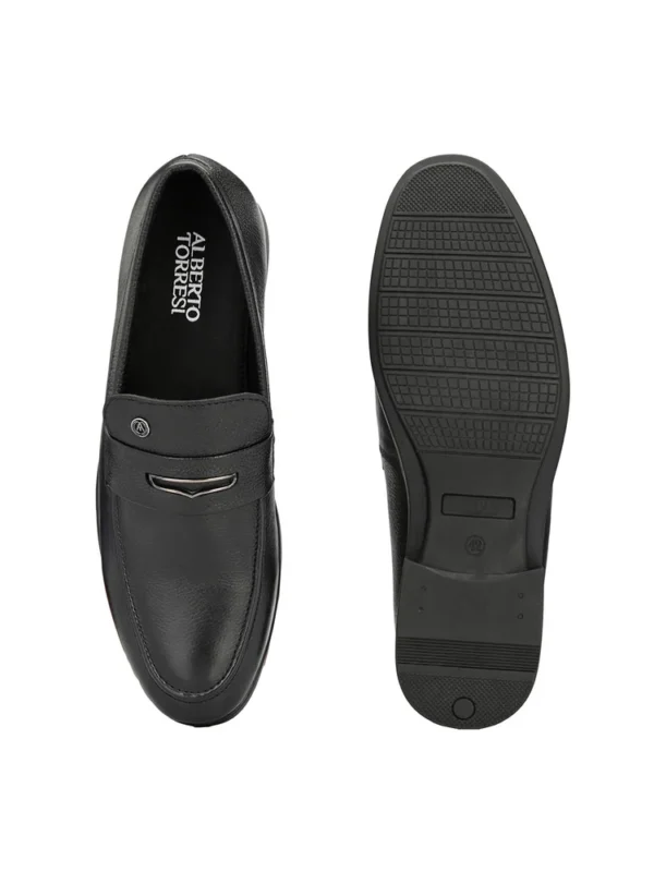 ALBERTO TORRESI GENUINE LEATHER BLACK SLIPON FORMAL SHOES FOR MEN - Image 2