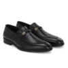 GENUINE LEATHER MEN'S CALABRIA BLACK BUCKLE SLIP-ONS - Image 5