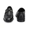 GENUINE LEATHER MEN'S CALABRIA BLACK BUCKLE SLIP-ONS - Image 3
